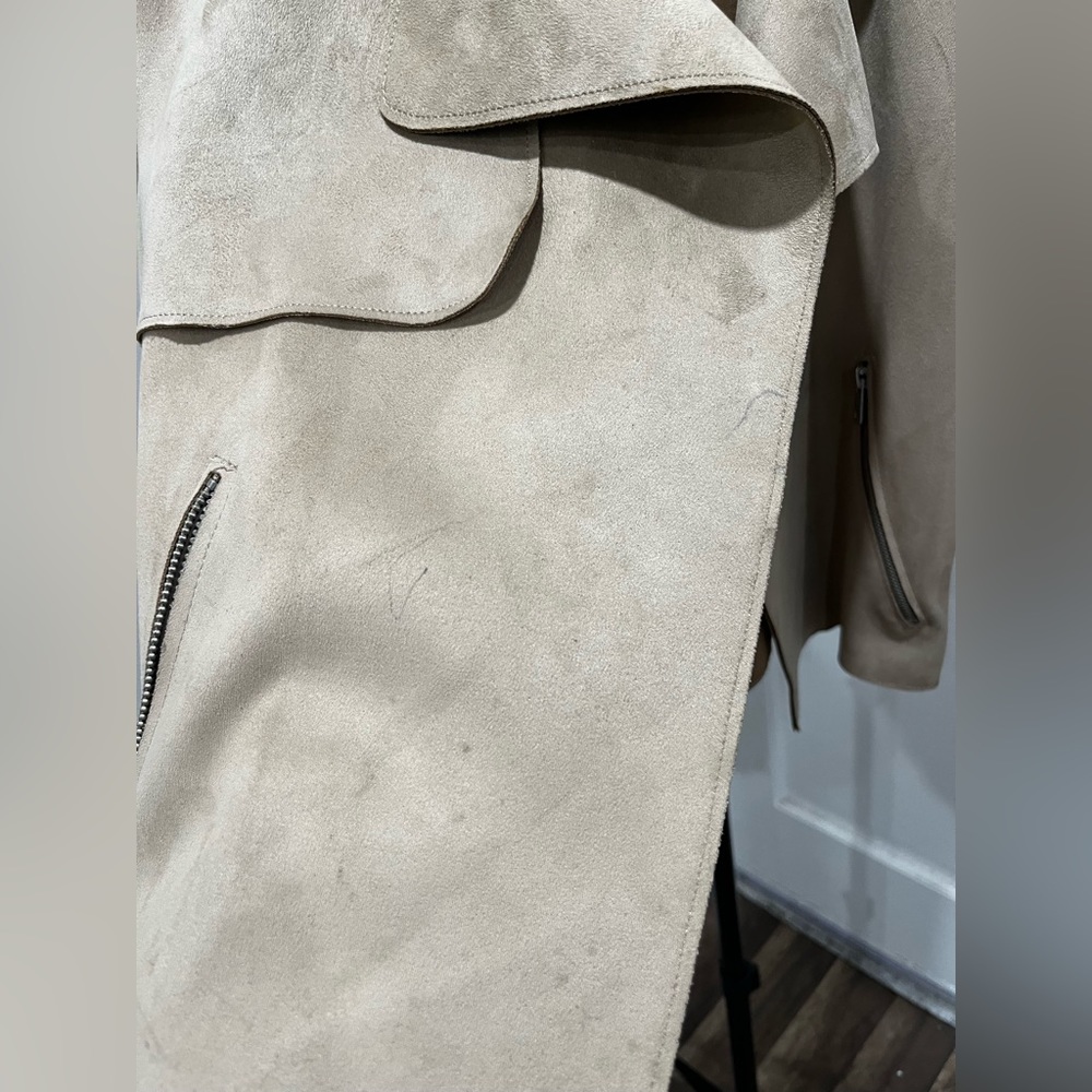 Nude Khaki suede jacket SIZE S - Picture 2 of 6